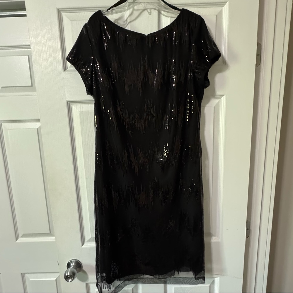 Black Sequin T-shirt Dress